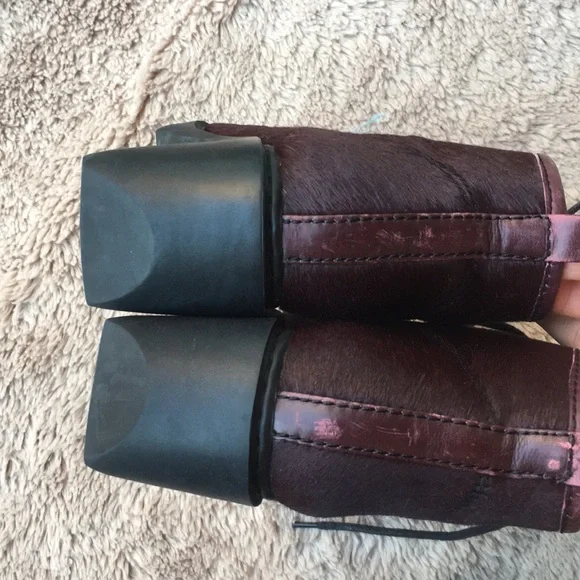 Opening Ceremony Burgundy Lace Up Boots - Picture 5 of 10